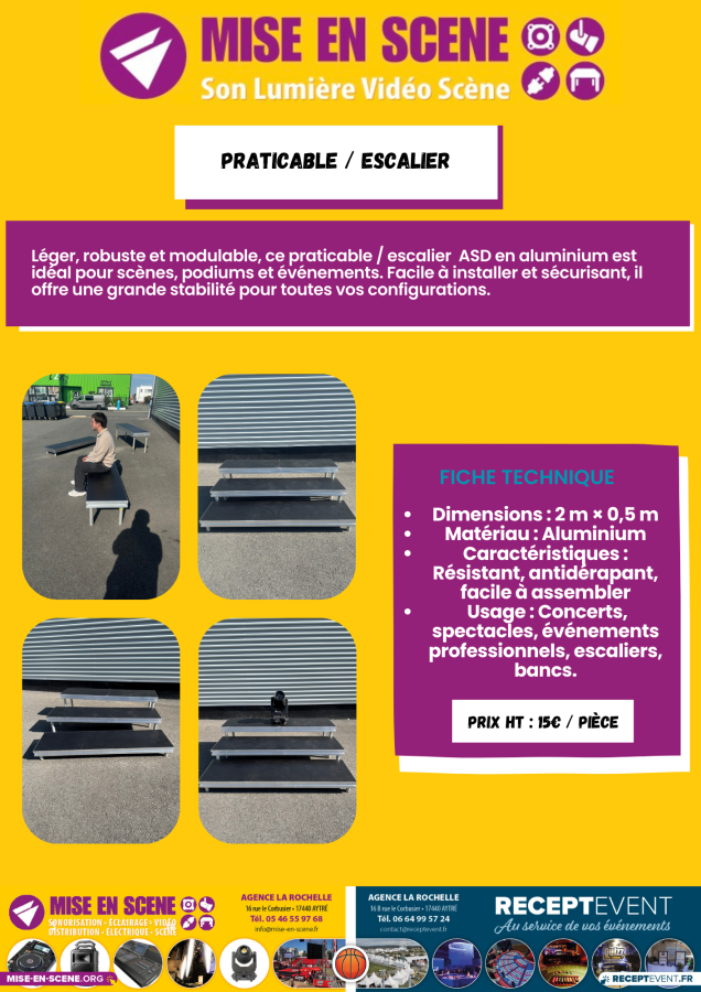 Fiche produit praticable