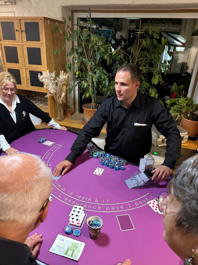 Table de casino Black Jack en location avec croupier à la rochelle
